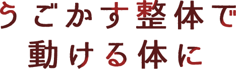 うごかす整体で動ける体に