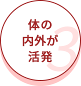 体の内外が活発
